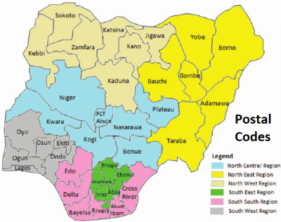 Nigeria Postal Codes - List Of All Zip Codes For The 36 States In ...