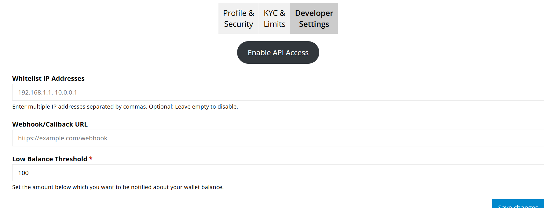 Enable VTU API Access